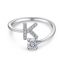 Initial Letters Ring HEYCUZI K Silver 