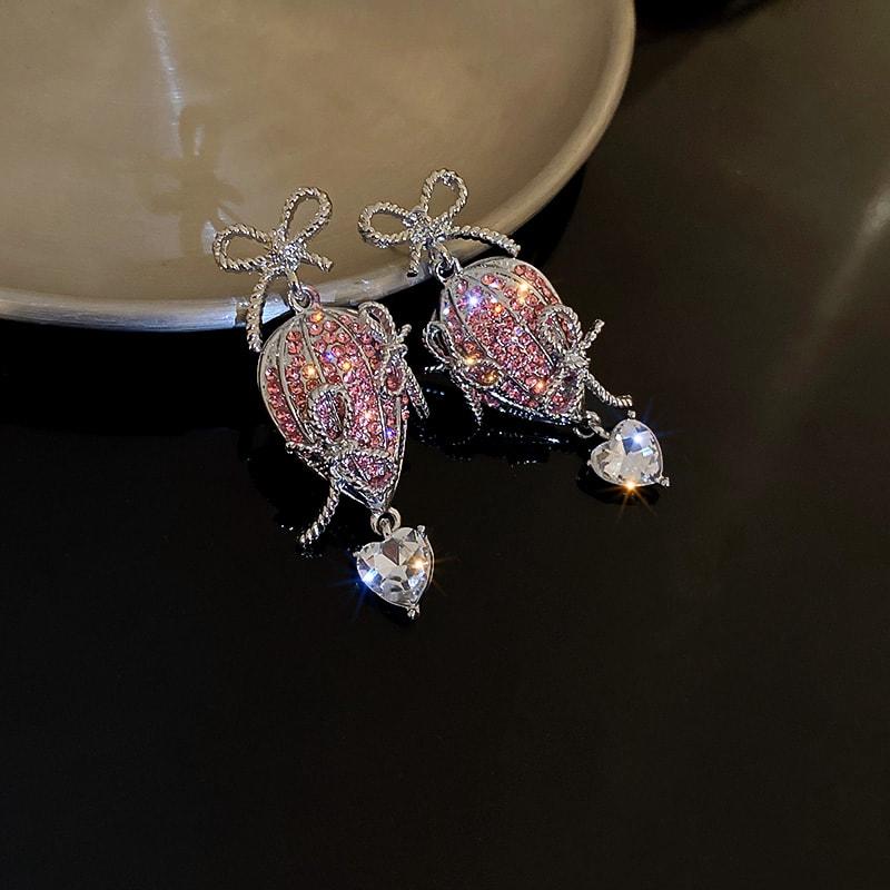 Heartbeat Hot Air Balloon Bow Earrings (Buy 2+ Get Free Gift-Only This Week) COMOSO 