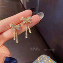 French Bow Full Diamond Earrings COMOSO 