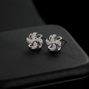 EXQUISITE CRYSTAL ROTATING WINDMILL EARRINGS COMOSO 