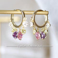 Shiny Colorful Zircon Drop Earrings COMOSO 