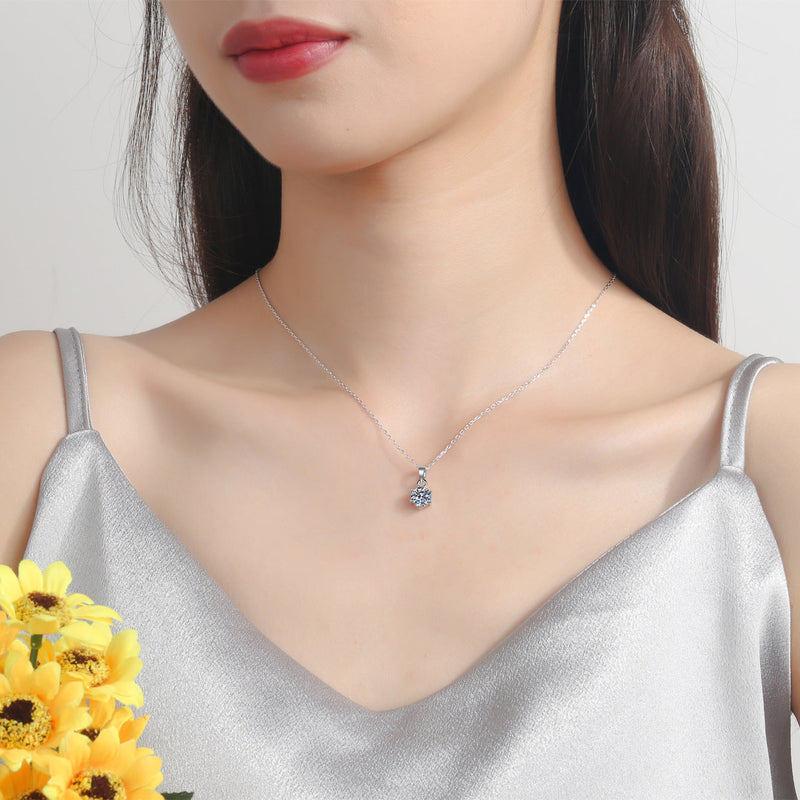 Moissanite Necklace HEYCUZI 