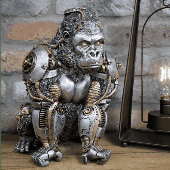 Steampunk Mechanical Animal Sculpture Collectible Resin Ornaments BUY MORE SAVE MORE Gorilla 
