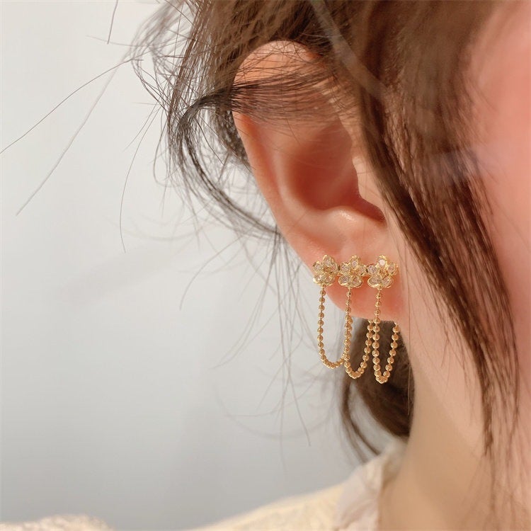 Five-Clover Fringe Earrings COMOSO 