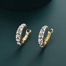 Inlaid Zircon Hoop Earrings Heycuzi 