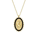 Moon And Star Pendant Clavicle Chain HEYCUZI Black 