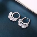 Shiny Transparent Zircon Drop Earrings COMOSO 