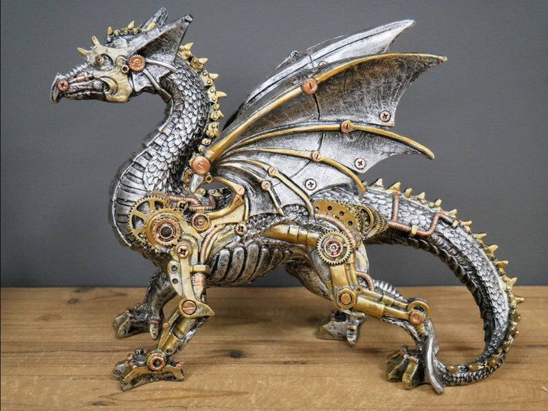 Steampunk Mechanical Animal Sculpture Collectible Resin Ornaments BUY MORE SAVE MORE Flying Dragon 
