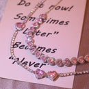Sweet Girl Love Pink Necklace COMOSO A string of love 
