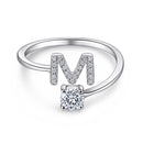 Initial Letters Ring HEYCUZI M Silver 