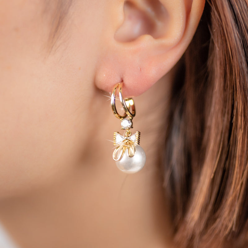 Pearl Bow Earrings HEYCUZI 