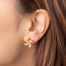 Exquisite Crystal Rotating Windmill Studs COMOSO 