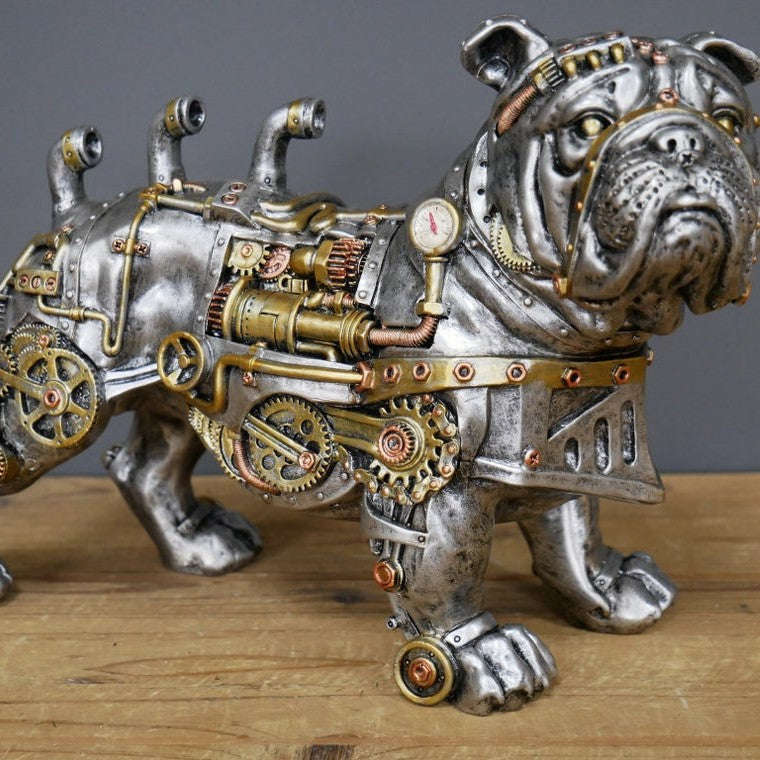 Steampunk Mechanical Animal Sculpture Collectible Resin Ornaments BUY MORE SAVE MORE Bulldog 