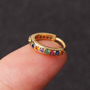 Rainbow Multicolour Helix Earring HEYCUZI 