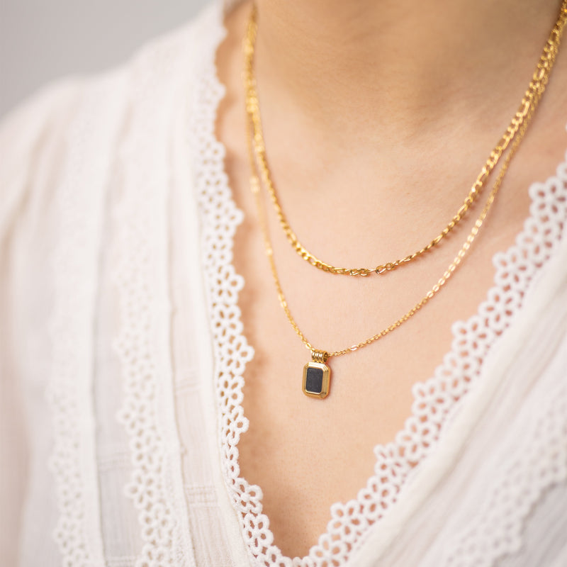 Flat Figaro Chain Necklaces HEYCUZI 