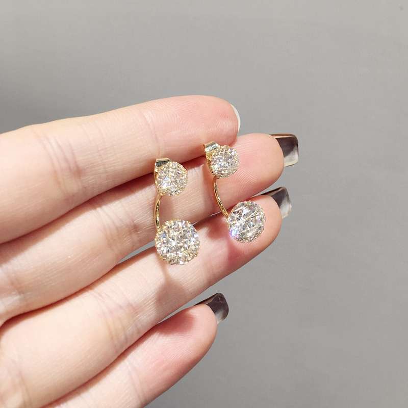 Two Zircon Stud Earrings COMOSO 