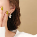 Double-sided Sparkling Drop Earrings COMOSO 